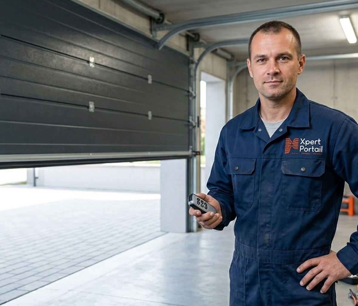 Dépannages porte de garage sectionnelle Industrielle - Xpert Portail